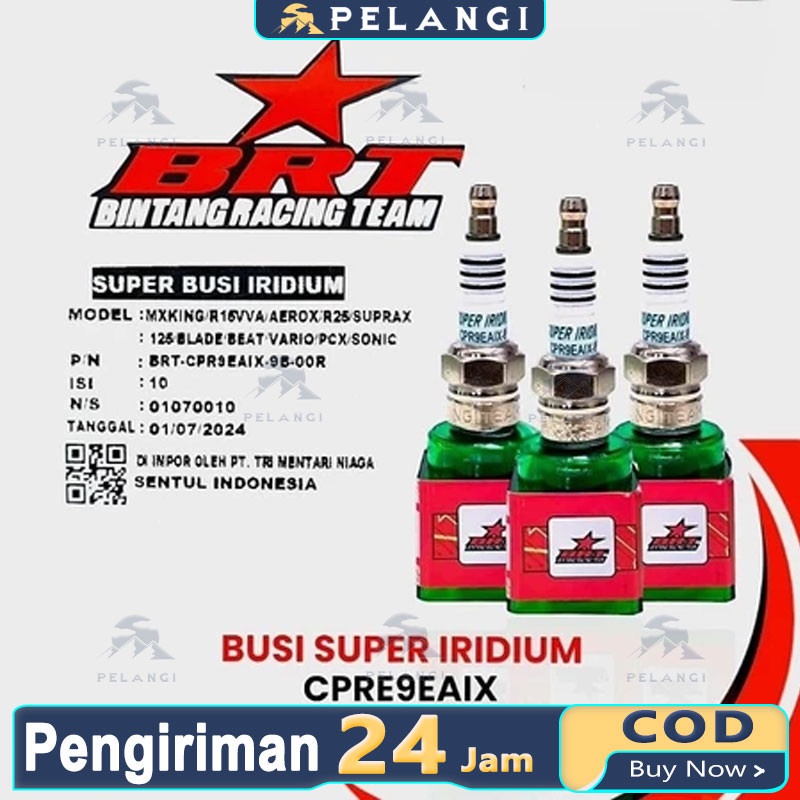 Busi BRT Super Iridium Bisa Untuk Semua Motor Honda Yamaha Suzuki Kawasaki Busi Iridium Plus Vixion