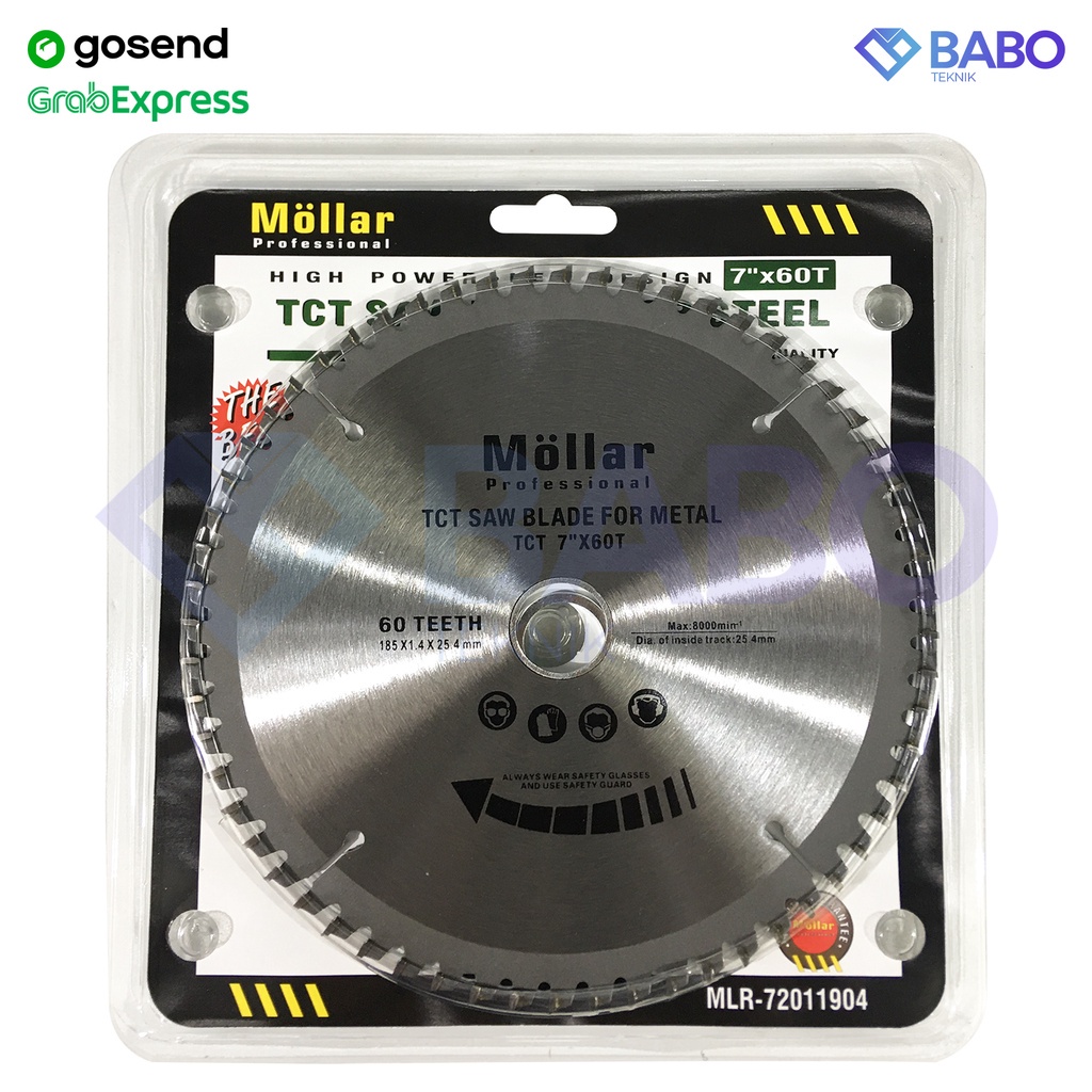 MATA POTONG GERGAJI 7INCH BLADE MITER SAW CUT OFF UNTUK BESI METAL 7" TCT CIRCULAR BLADE SAW FOR