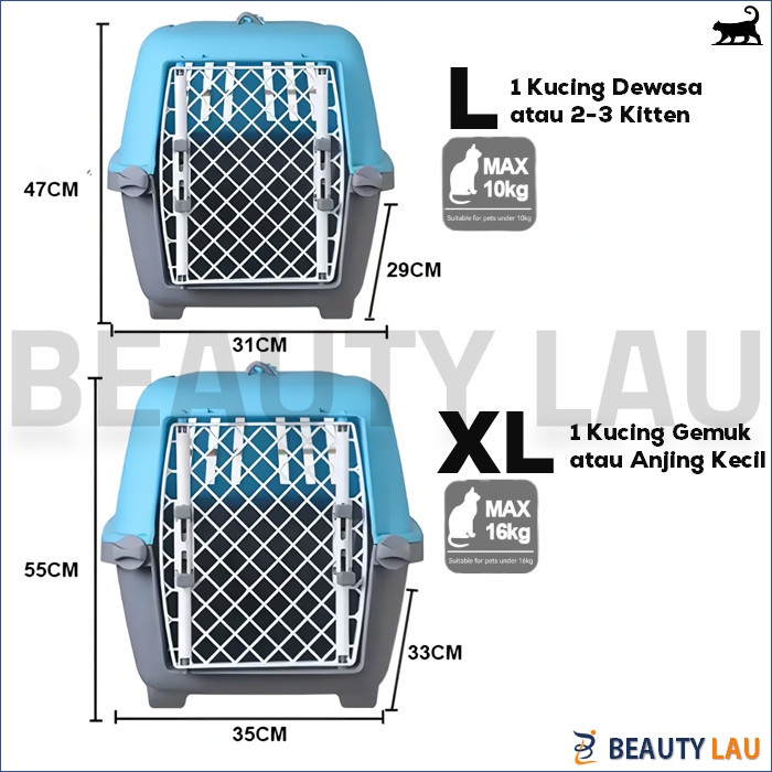 Pet- Pet Cargo Kucing Jumbo XL Pet Carrier Cat Kargo Kucing Travel Murah