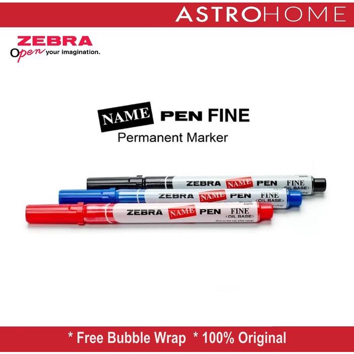 

ZEBRA NAMEPEN SPIDOL PERMANENT MARKER OIL BASE - TINTA TAHAN LAMA DAN CEPAT KERING - STATIONERY (1