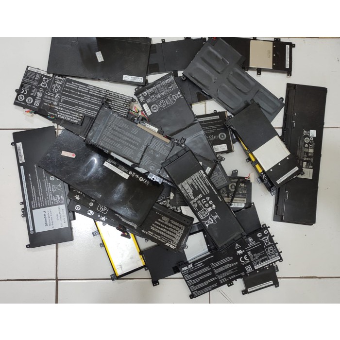 Baterai Laptop Polymer Lithium Bekas Rusak Drop untuk Refill *