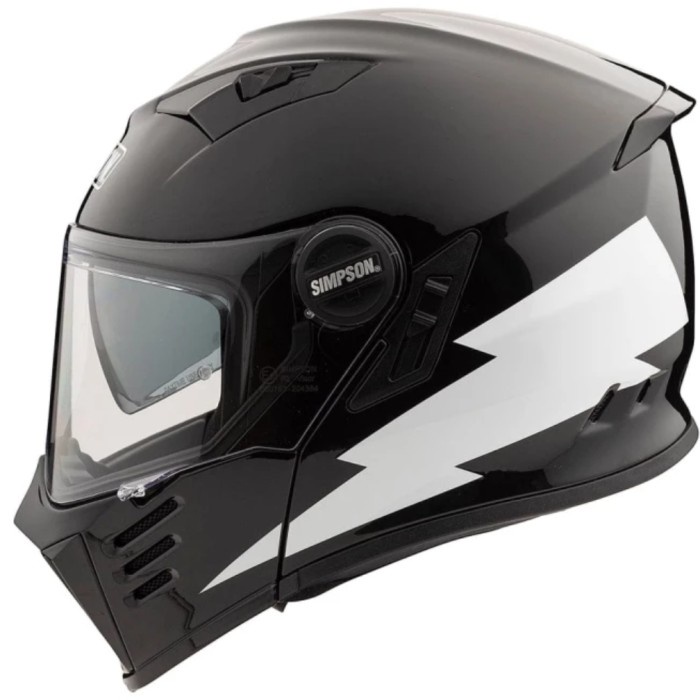 Simpson Modular Bandit Hellfire Helm Motor Modular Flip Up Simpson Darksome