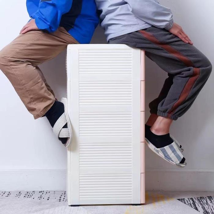 YUUMI Plastik jumbo Lemari Plastik susun Lemari baju anak Pakaian Laci Plastik Kabinet Drawer