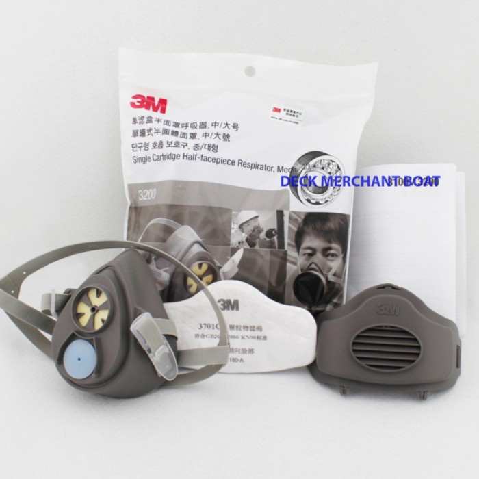 Masker 3M 3200 + 3M 3700 Filter + 3M 3701CN