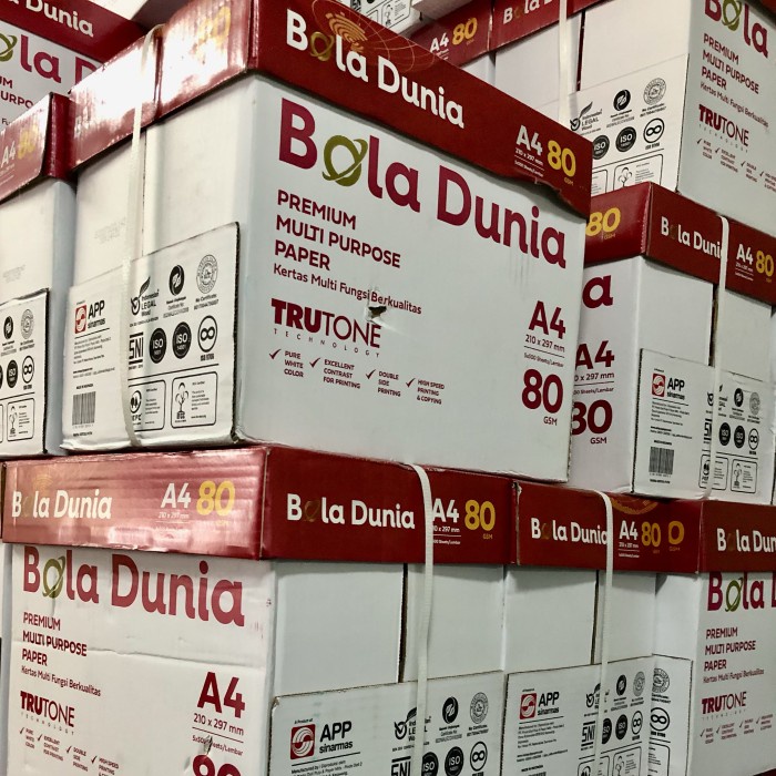 

Hvs A4 80 gr Bola Dunia / box