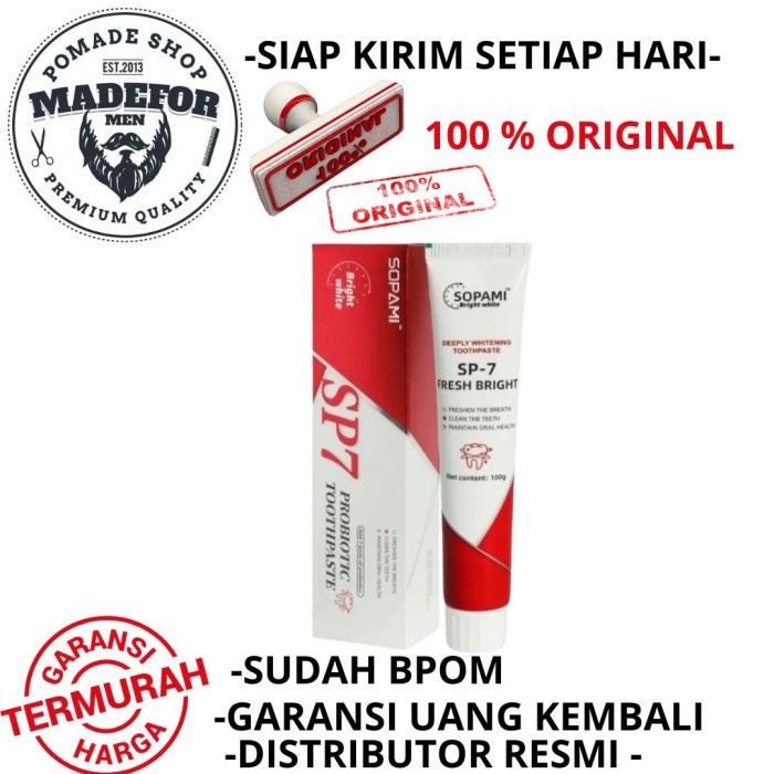 Terlaris SOPAMI PASTA GIGI SP7 PASTA GIGI SOPAMI SP7 MEMUTIHKAN GIGI NAFAS SEGAR PASTA GIGI