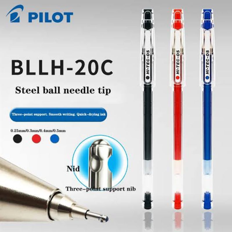 

Pen Hitec-C Pilot 0.25/0.3/0.4/0.5 Bllh-20 / Pulpen Hi-Tec-C Original