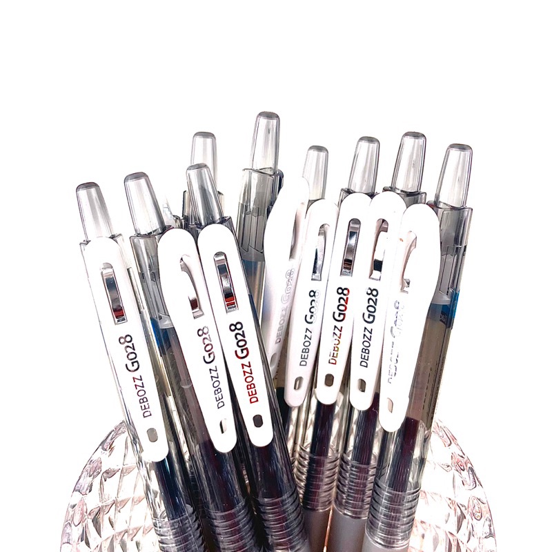 

Gel Pen Pulpen Gel Pena 0.28 0.5Mm Hitam Black Debozz Db-G028, Db-G08
