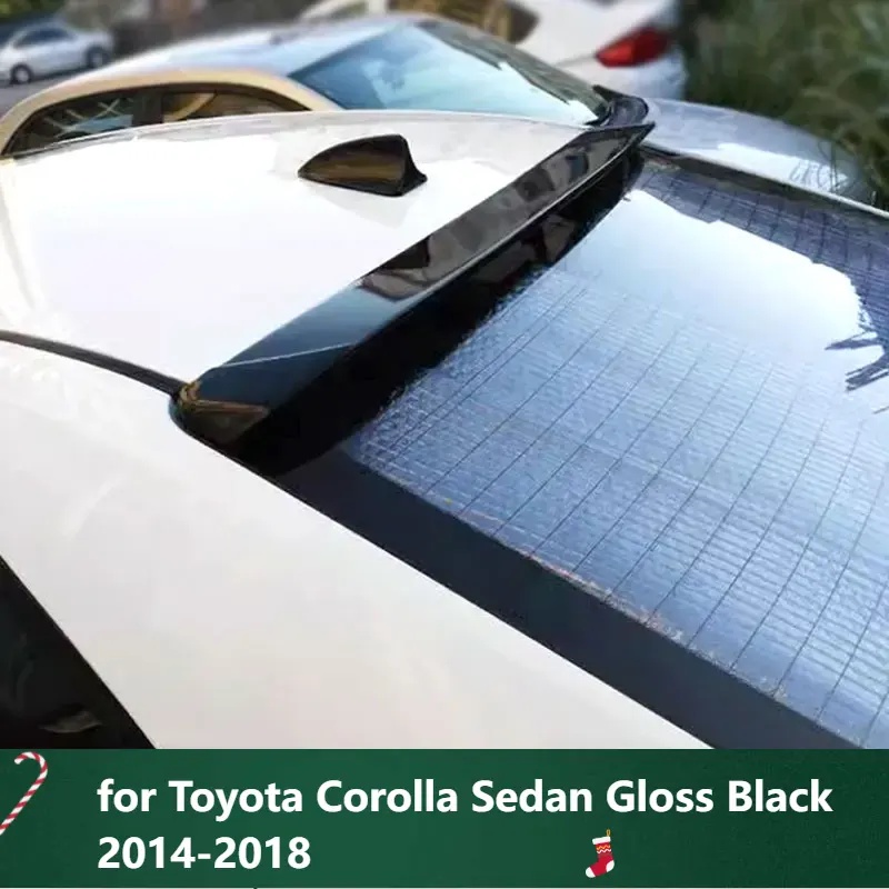 NEW New Roof Spoiler for Toyota Corolla Sedan Gloss Black 2014-2018 Rear Windshield Wing Trunk ABS A