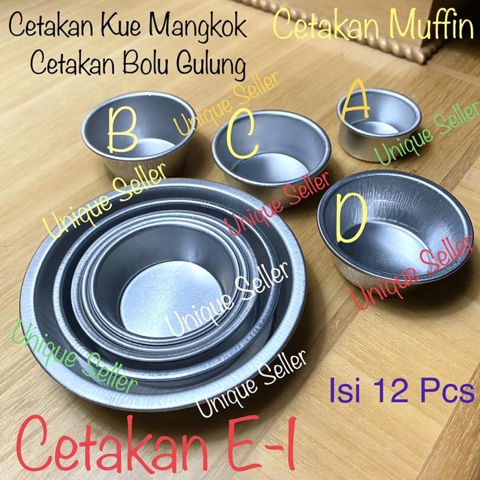 

12 Pcs Cetakan Mini Tartlet / Loyang Bulat Press Tanpa Sambungan Aluminium / Loyang Mini Hokaido