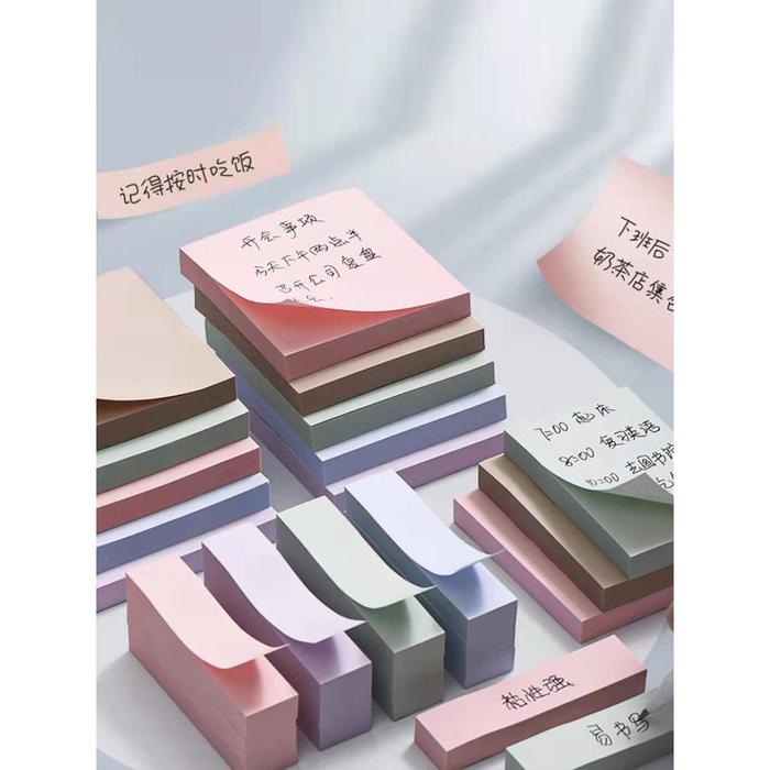 

sticky note 100 lembar catatan memo/Morandi Warna Sticky Note Memo Label Sticker Bookmark/Sekolah