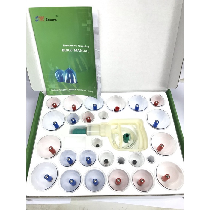 BARU.. ALAT BEKAM ISI 26 PCS SAMMORA HIJAU KOP ANGIN ISI 26 KOP MURAH BERKUALITAS TEBAL TERAPI KOP