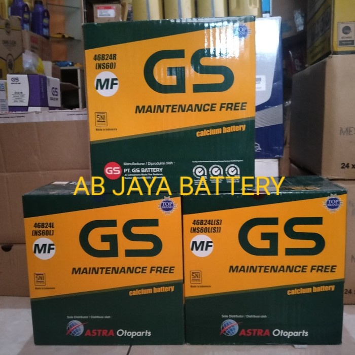 AKI GS ASTRA NS 60 MF AKI MOBIL TOYOTA AVANZA , RUSH , XENIA , TERIOS ORIGINAL
