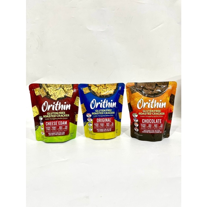 

(TopSeller) ORIThin Snack Gluten Free 100Gr Cemilan Sehat Kaya Serat Tanpa Gluten
