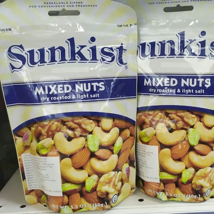 

(TopSeller) sunkist mixed nuts dry roasted & light salt 150gr