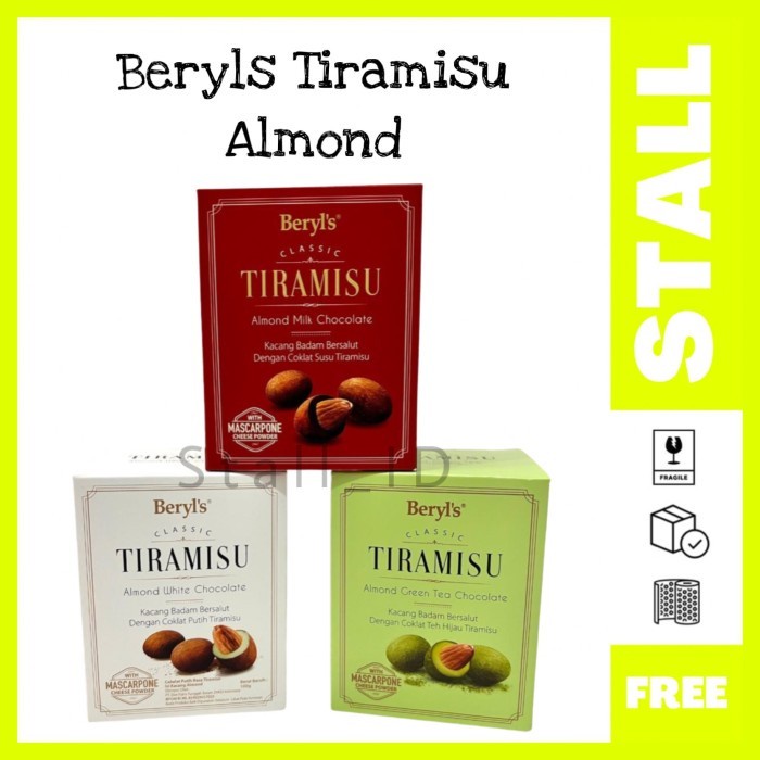 

(TopSeller) Coklat Beryls Tiramisu Almond Chocolate 100 Gram
