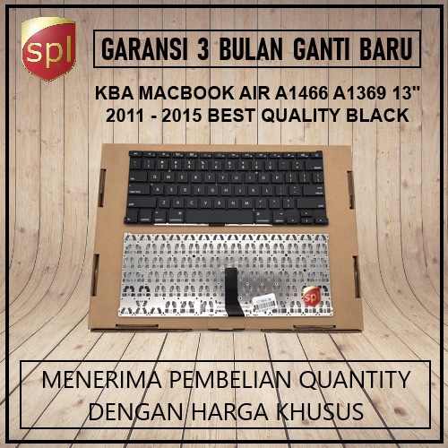 Keyboard Apple Macbook Air A1466 A1369 13" 2011 - 2015 - Black