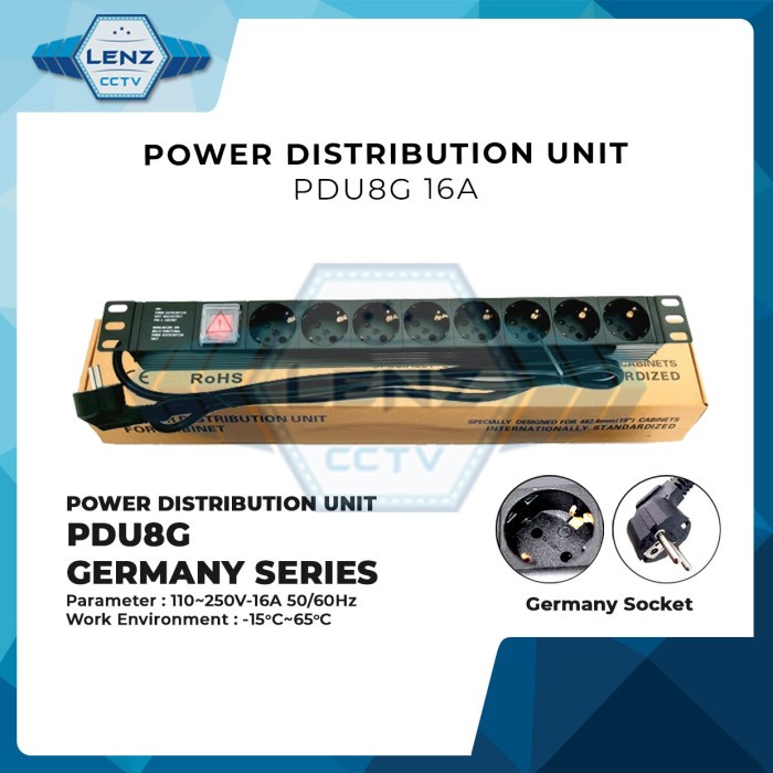 Pdu Rack Server 8 Port / Pdu 8 Lubang