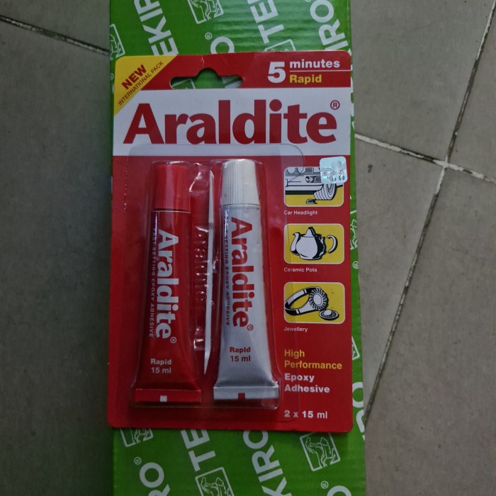 araldite merah lem besi lem epoxy 2 komponen 5menit rapid