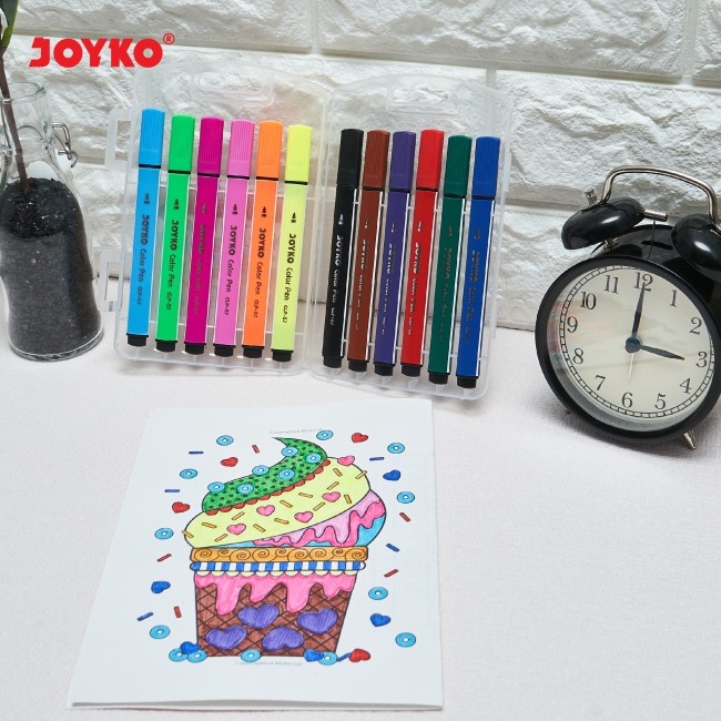 

Joyko Color Pen 24/48 Warna / Spidol Warna Washable Murah
