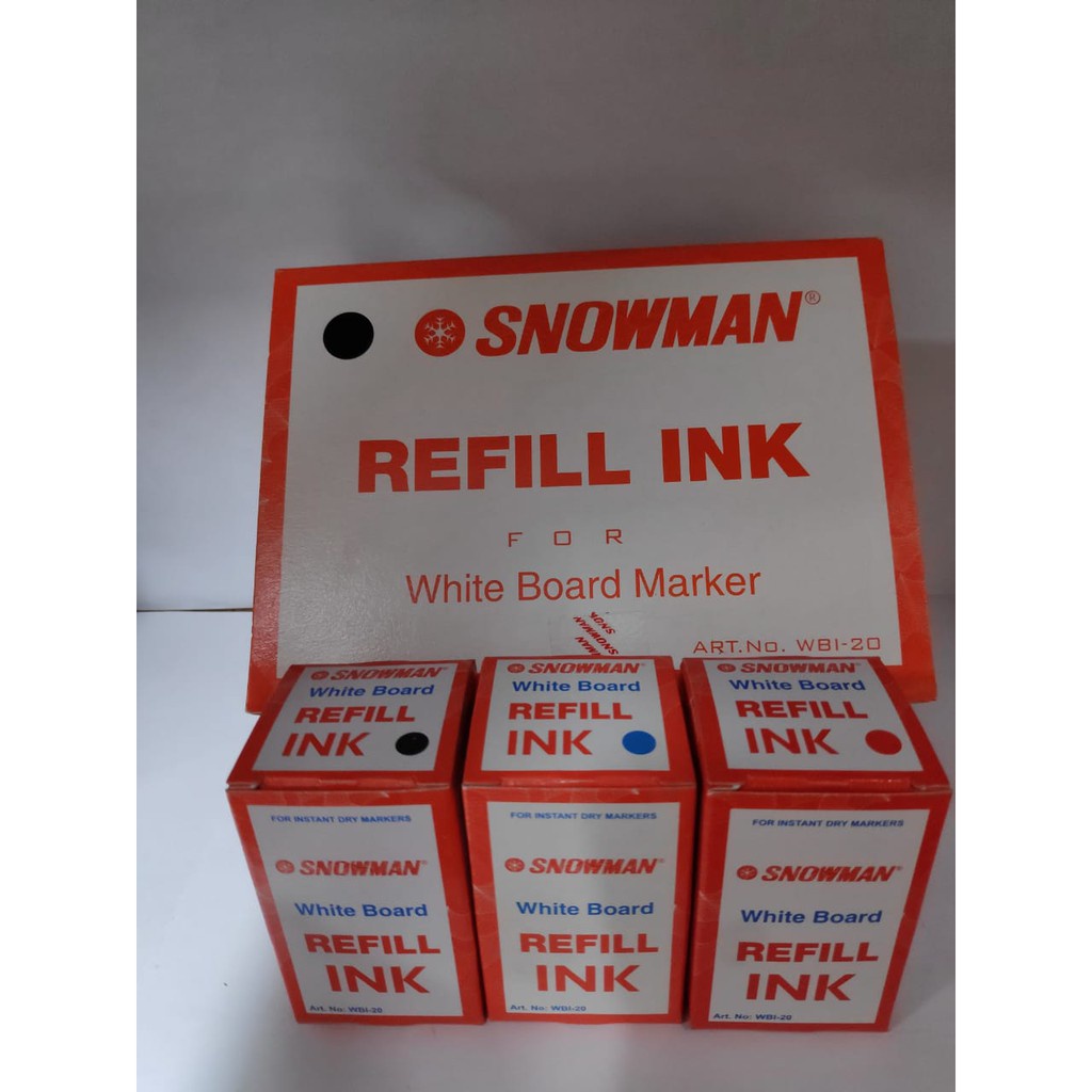 

[12 Pcs] Refill/ Isi Ulang Tinta Whiteboard Snowman