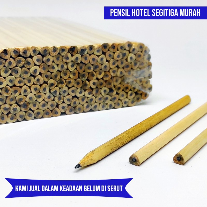 

Pensil Kayu Model Segitiga/Pensil Hotel /Pensil Murah (Isi 100Pcs)