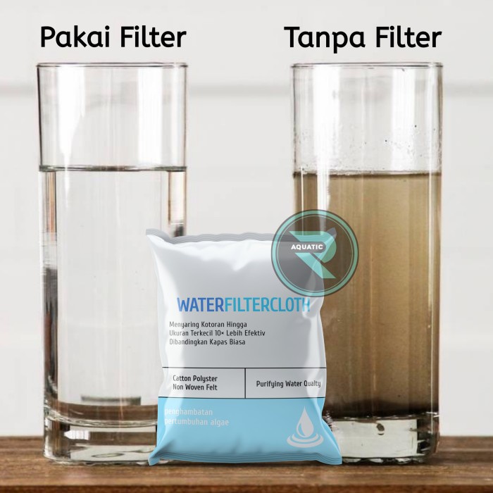 TERPERCAYA FILTER kain penjernih air sumur aquarium kolam ikan