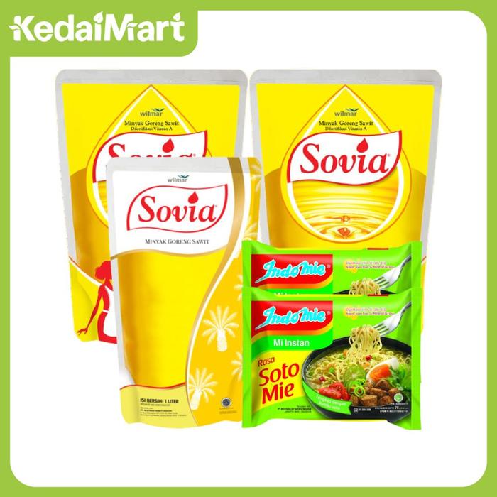 

Minyak Goreng Sovia Mix A + Indomie Soto 2 Pcs