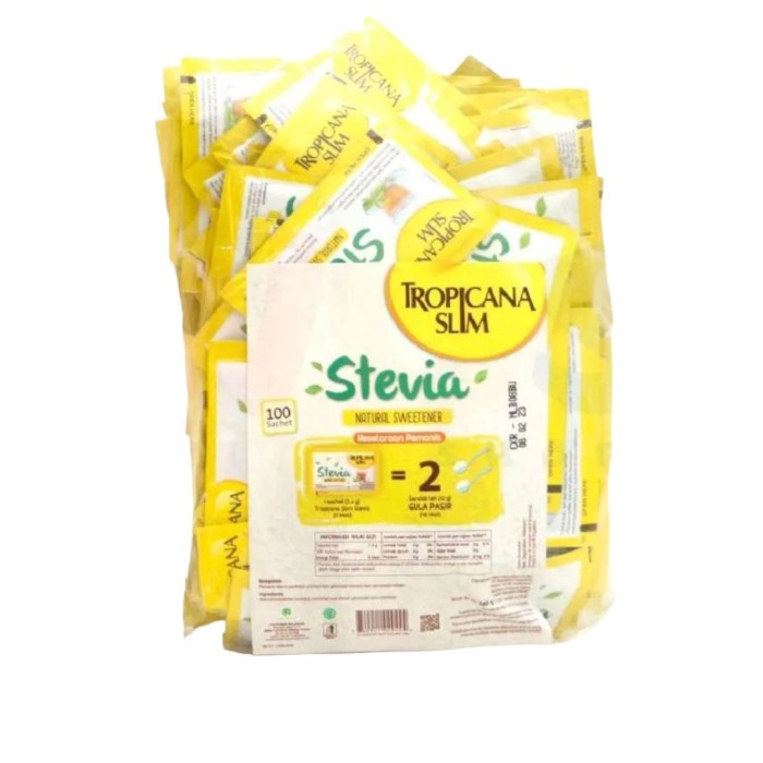 

Gula pemanis halus bubuk Tropicana Slim Tropicanaslim stevia diabtx classic stick sweetener (Pack)
