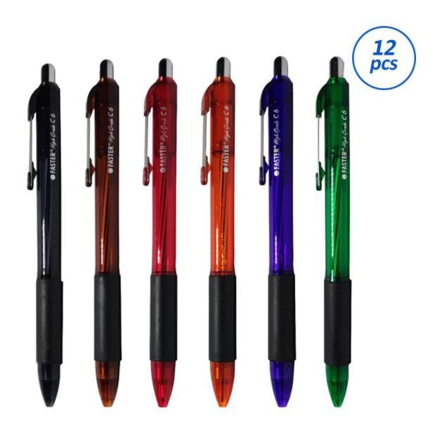 

(12pc) PULPEN FASTER C6 / PEN / BOLPOIN FASTER C6 CETEK
