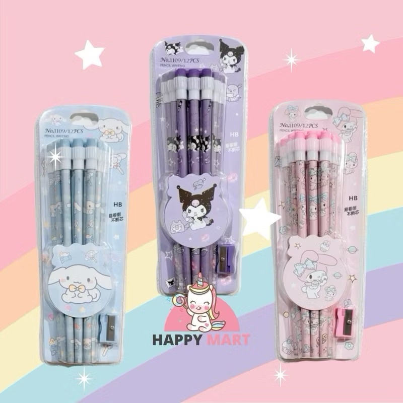 

Pensil batang HB isi 12 pcs GEN 3 kuro / moroll / melody