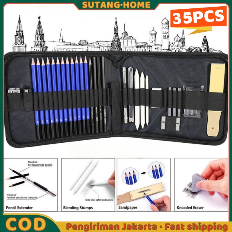

SUTANGSet Sketch Pencil Pisau Penghapus dan Pensil Gambar untuk Keperluan Sekolah Pencil Drawing Set