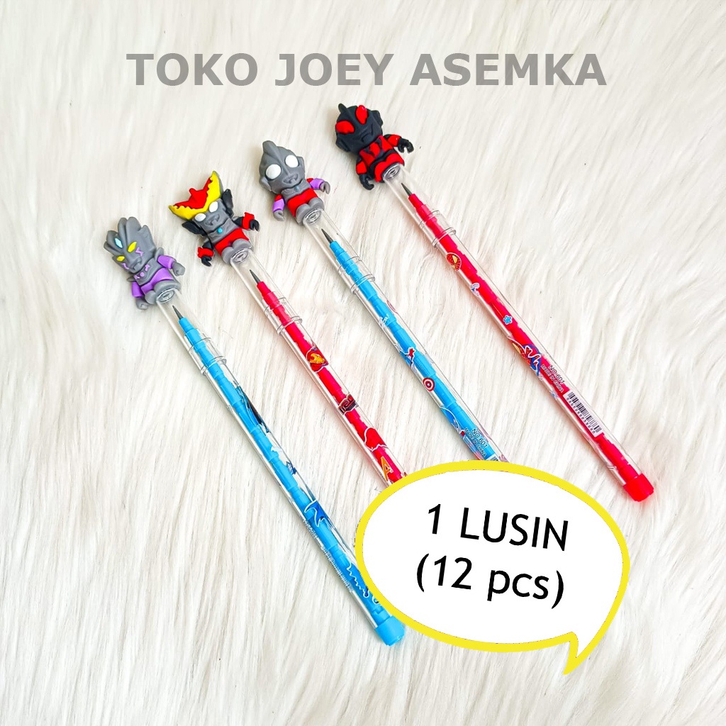 

(12 PCS) PENSIL SUSUN ULTRAMAN V2 BENSIA LANTU PENCIL BISA DIISI ULANG PENSIL PELURU ULTRAMEN