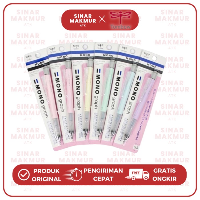 

Pensil Mekanik/Mechanical Pencil/Shaker Pencil Mono Graph Pastel 0.5mm DPA-136 Mono Tombow (Pcs)