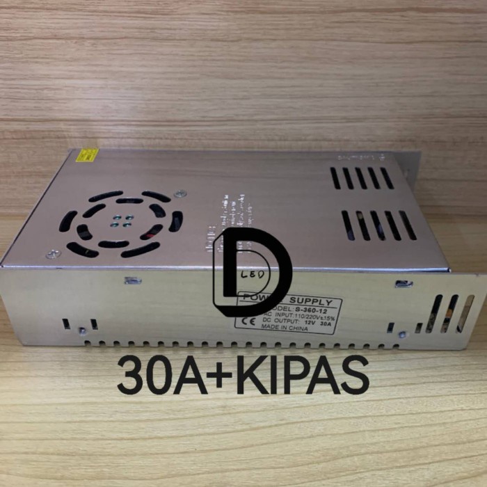 Power Supply 30A 12V Kipas / Trafo 30A 12v / Adaptor 30A 12v Kipas