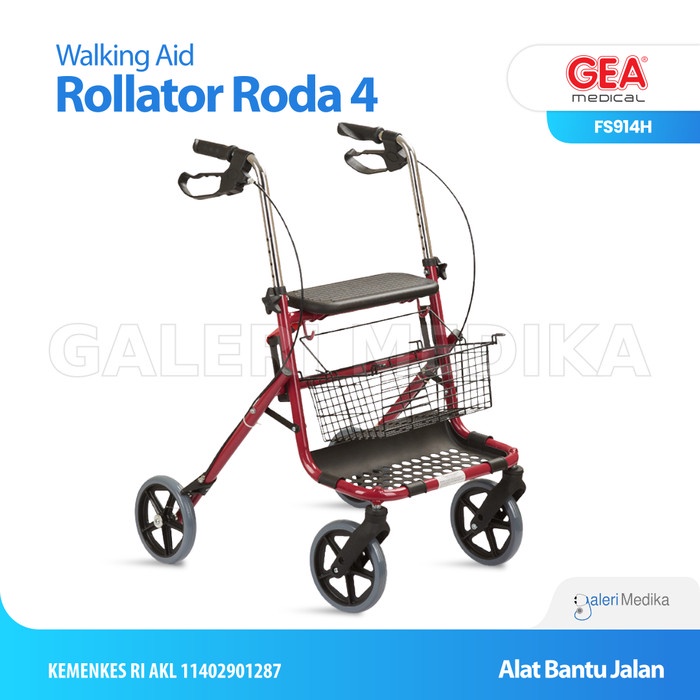 Walker Rollator GEA FS914H / FS 914 H - Alat Bantu Jalan