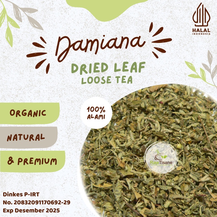 

BEST !! Damiana Leaf Tea / Teh Daun Damiana Isi 50 Gram