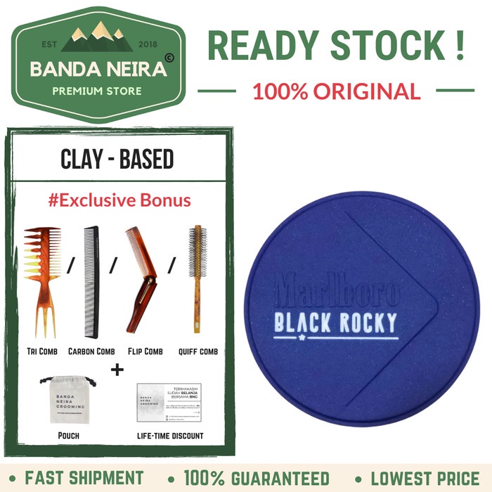 NAPOLEON Marlboro Black Rocky Clay / Meningkatkan Volume Rambut