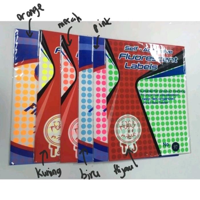 

Label stiker warna bulat 97 Tom&Jerry sticker label
