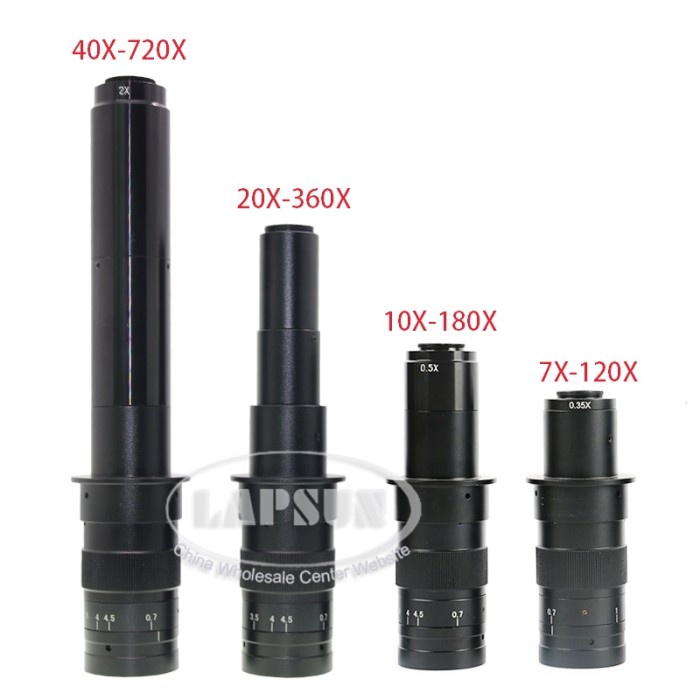 Adjustable High Quality 120X -180X- 360X - 720X Zoom 25mm C-mount
