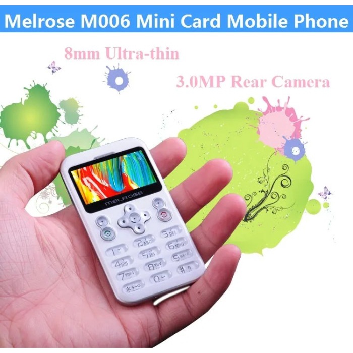 Original MELROSE M006 Ultra-thin Mini Card Mobile Phone 1.7inch