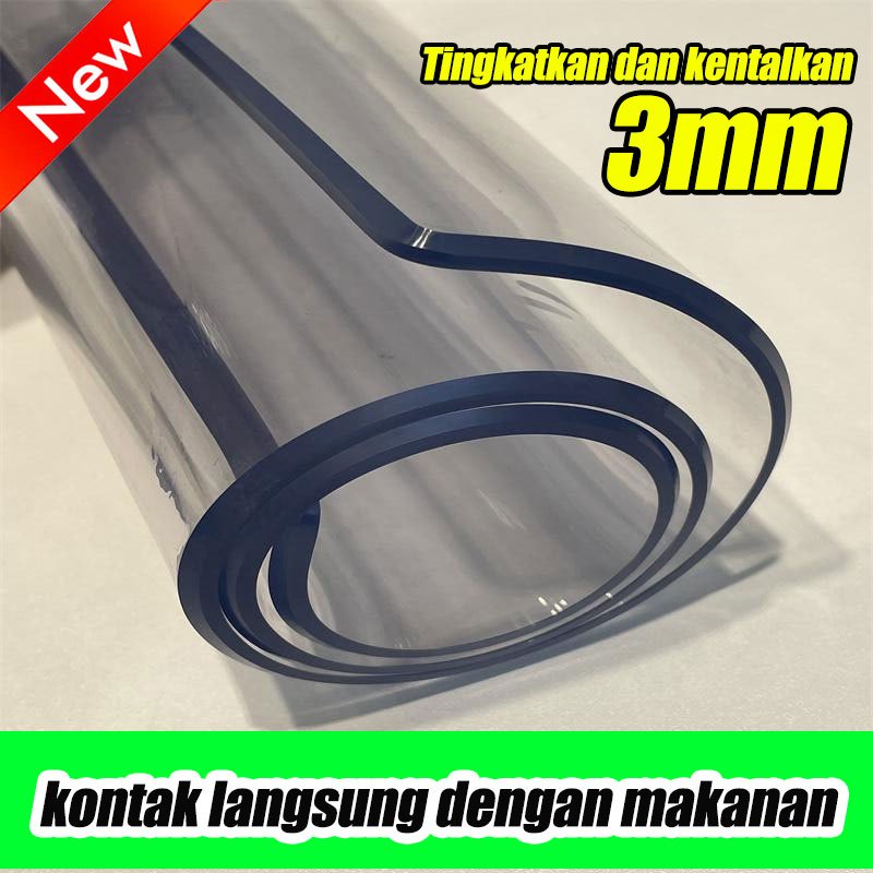 UKURAN DAPAT DISESUAIKANTAPLAK MEJA MIKA BENING TEBAL KETEBALAN 2.5MM TAPLAK MEJA PLASTIK MIKA PVC