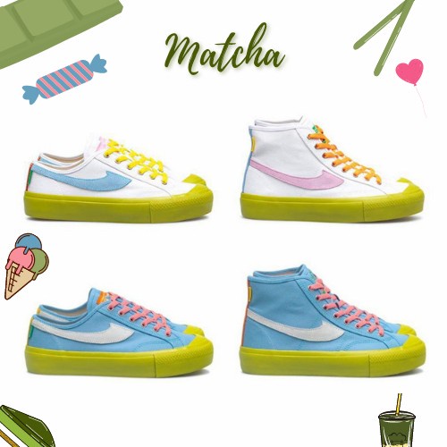 Compass Gazelle Low & High Matcha White / Matcha Blue