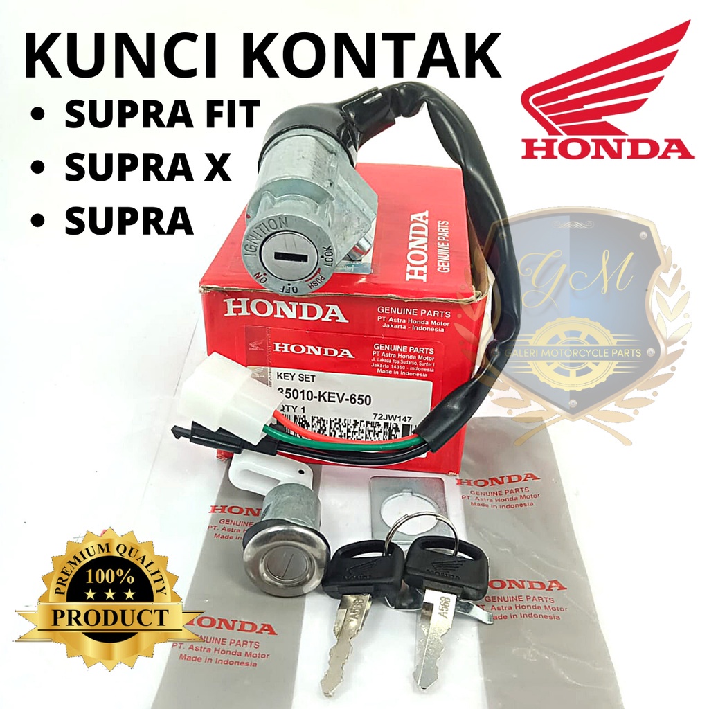 ORIGINAL KUNCI KONTAK SET PLUS JOK MOTOR HONDA SUPRA LAMA SUPRA X SUPRA FIT KUALITAS ASLI AHM ORI
