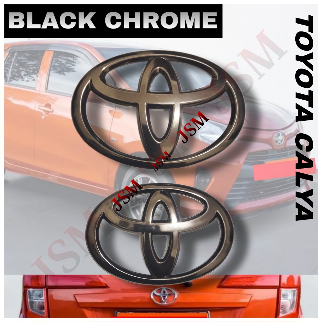 Emblem Logo Toyota CALYA Black Chrome/ Logo Grill Depan Calya/ Logo Bagasi Calya/ Logo Toyota CALYA