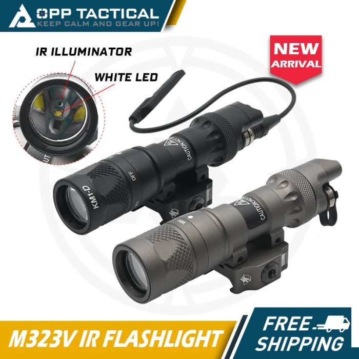 Tactical M323V IR Flashlight 500 Lumen White LED Light & IR Infrared