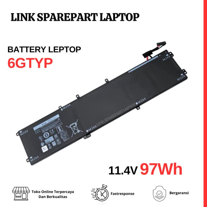 Baterai Laptop 6Gtpy Battery For Dell* Xps 15 9550 9560 9570 7590 Precision 5510 552 Gratis Ongkir