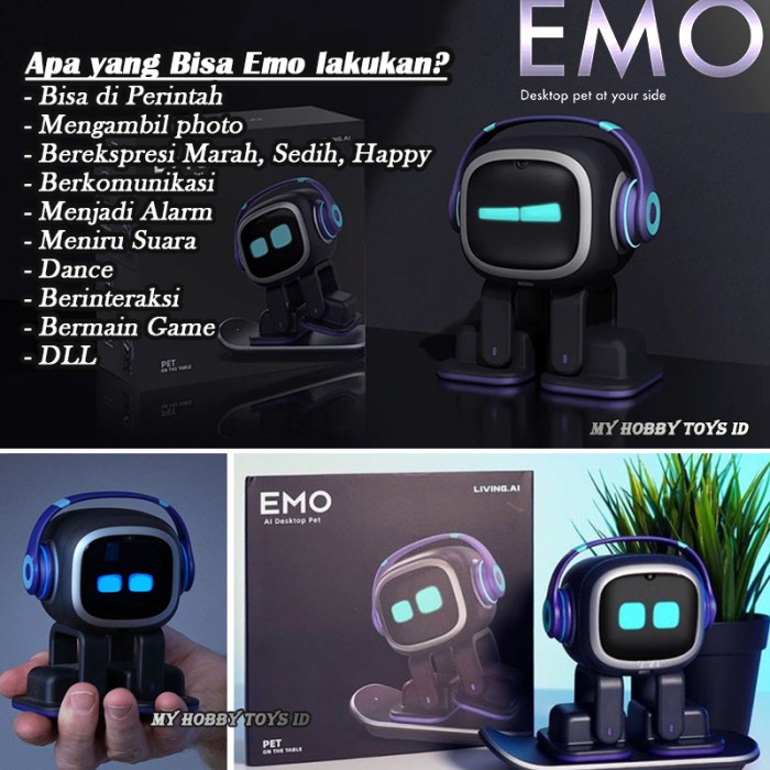 SALE [100% ORIGINAL] MAINAN ROBOT EMO VECTOR AI DESKTOP SMART ROBOT TEKNOLOGI CANGGIH PINTAR