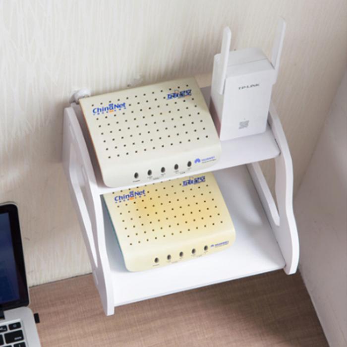 RAK ROUTER WIFI RAK GANTUNG DINDING TEMPAT PENYIMPANAN MODEM WIFI ROUTER MINIMALIS