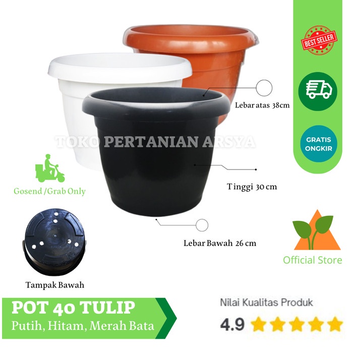 siapkirim- Pot Tanaman 40 cm / Pot Bunga 40 cm / Pot Ukuran Besar